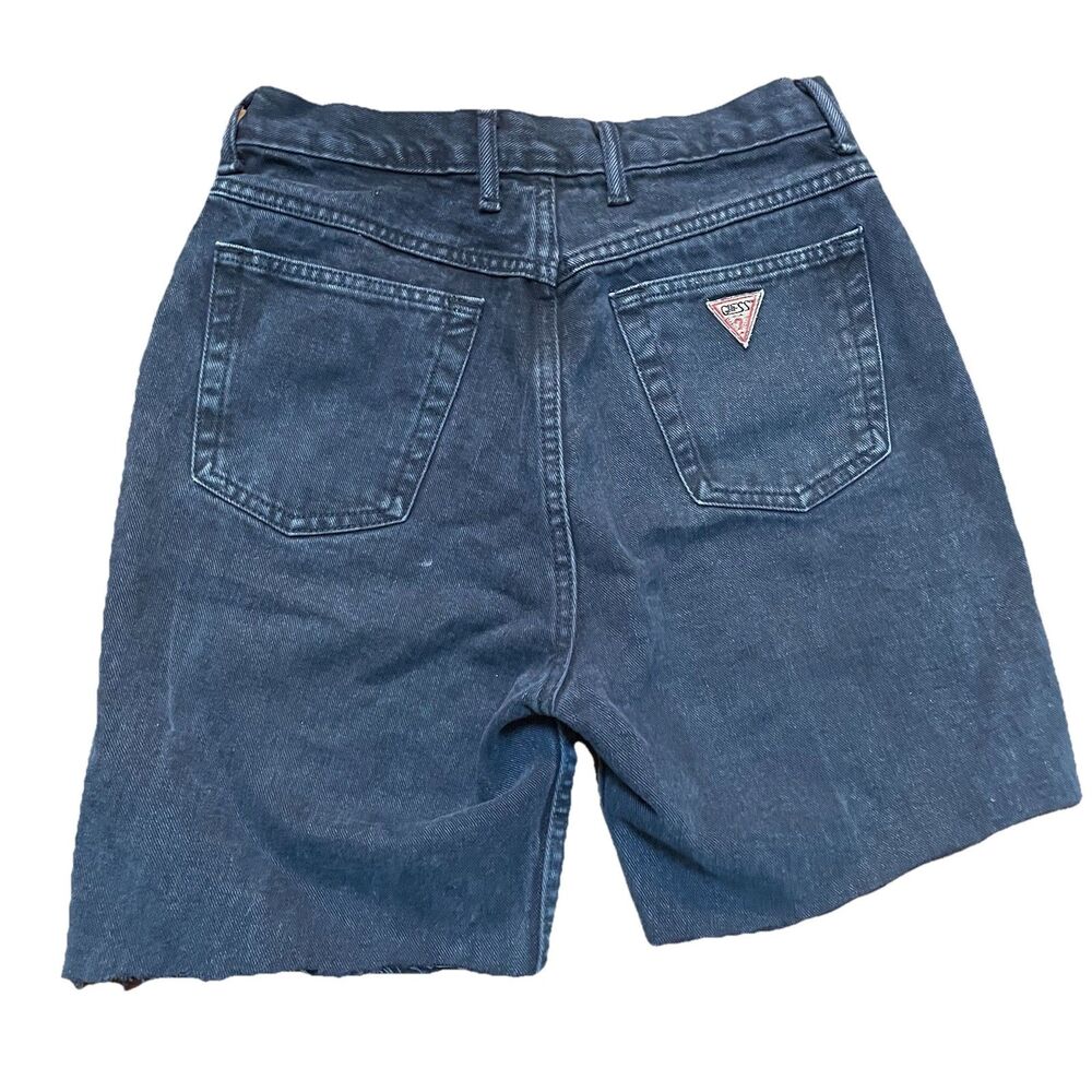 VTG Guess Georges Marciano Navy Denim Shorts 30 Made In USA Style 1015 High Wais